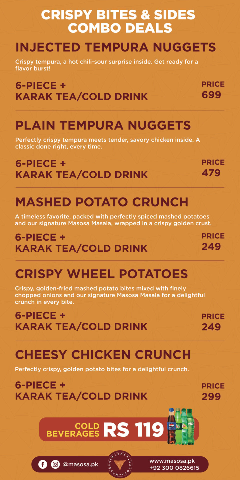 Special Masosas - Menu Special Masosas - Menu